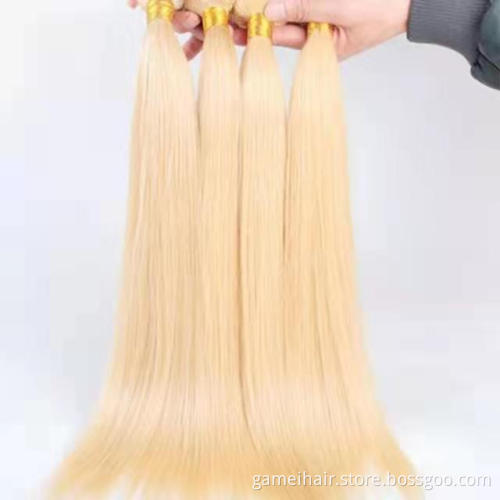 10A Cheap Wholesale Brazilian 100% Human Raw Hair Lace Front Ladies Bundles  613 Straight Brazilian Virgin Human Hair Bundles